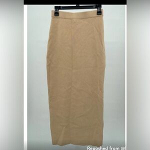 Ronny Kobo Skirt Khaki High Waisted Hadwin Midi Women Sz L NEW without tag N134